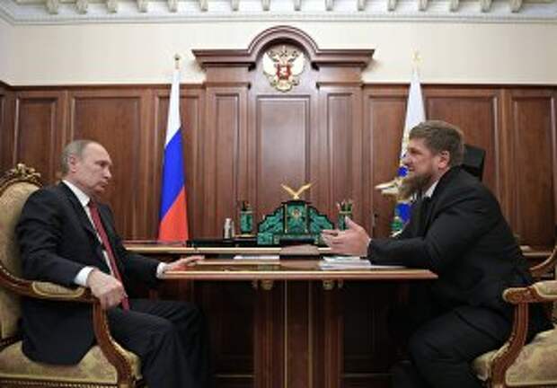 Президент РФ Владимир Путин и глава Чеченской Республики Рамзан Кадыров Президент РФ Владимир Путин и глава Чеченской Республики Рамзан Кадыров