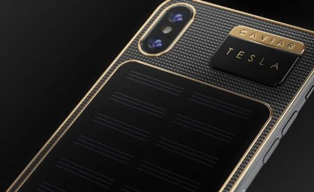 Caviar представила iPhone X Tesla с солнечной батареей