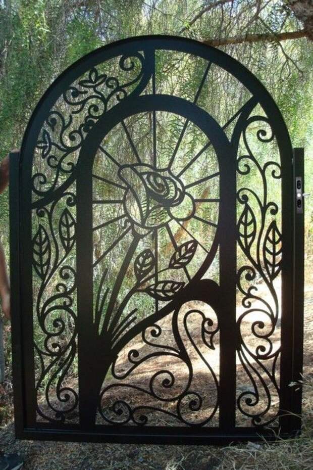 Custom ornamental garden gate by Davinci Metal Works ~ Style Estate - 15 Gorgeous Garden Gates