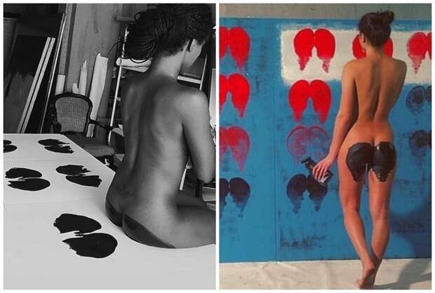 Голопопое искусство: художник использует женское тело для создания картин женское тело, картины, красиво, перфоманс, фото