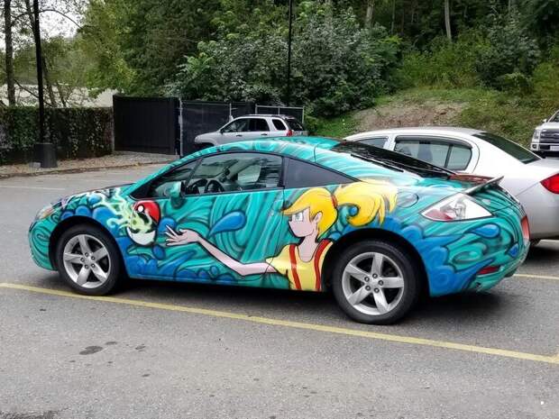 Аэрография на машинах: красивая и не очень