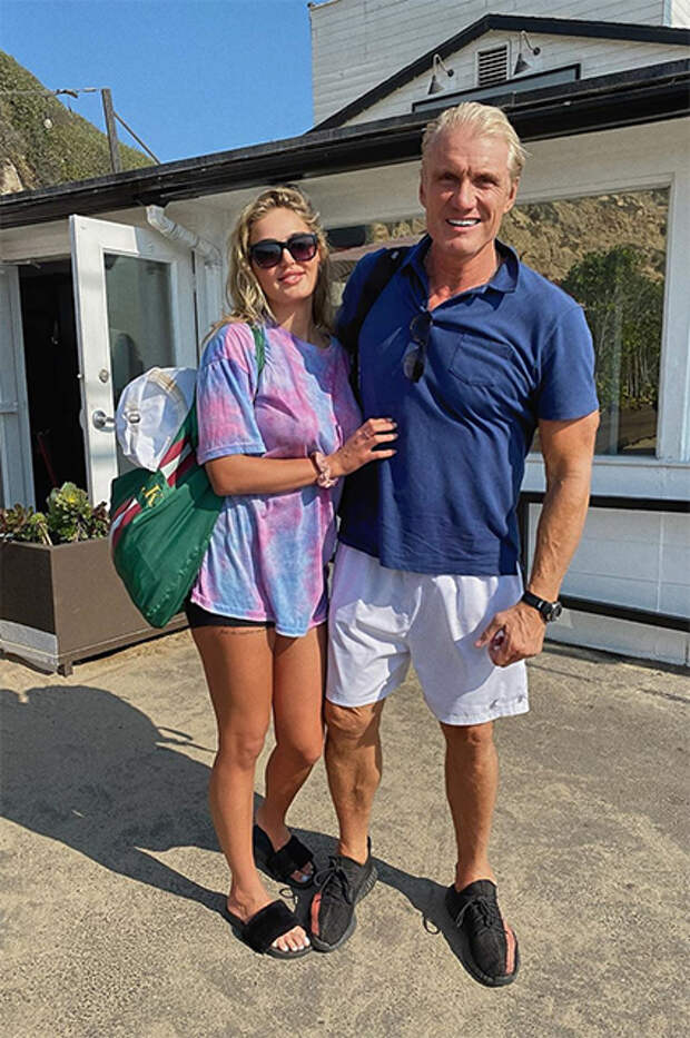 Скоро свадьба: Дольф Лундгрен с невестой отдыхает в Калифорнии