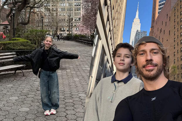 Юморист Максим Галкин снялся с детьми в Нью-Йорке