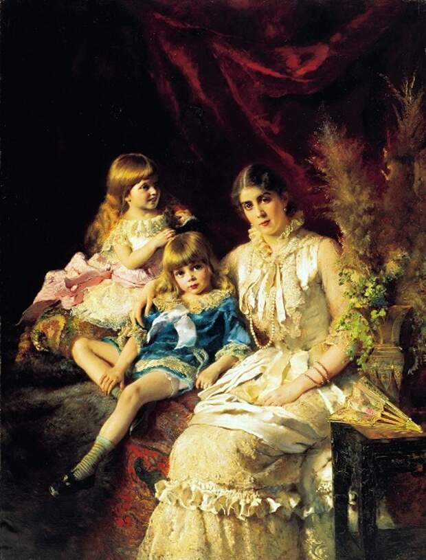 Семейный портрет. 1882. Автор: Константин Маковский.