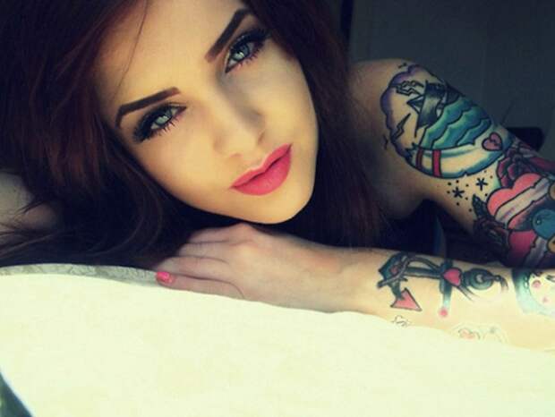 27 безумных татуировок на теле привлекательных девушек  девушки, тату