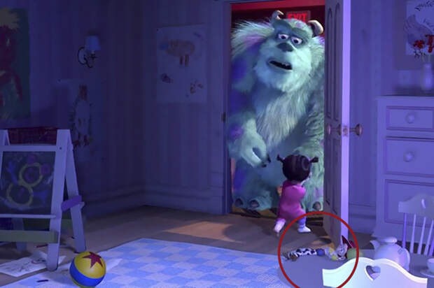In Monsters Inc, There's This Scene Where You Can Clearly See Jesse From Toy Story Is One Of Boo's Toys