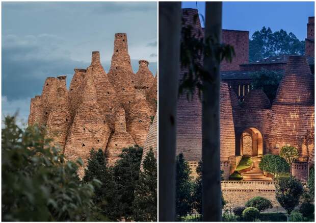 Ресторанный комплекс гармонично вписался в окружающий ландшафт (50% Cloud, Китай). Ресторанный комплекс гармонично вписался в окружающий ландшафт (50% Cloud, Китай).