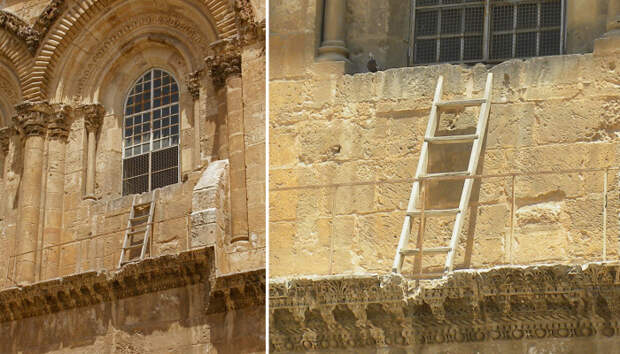 Раньше лестницу активно использовали монахи. Сейчас - уже нет. /Фото:guide-israel.ru