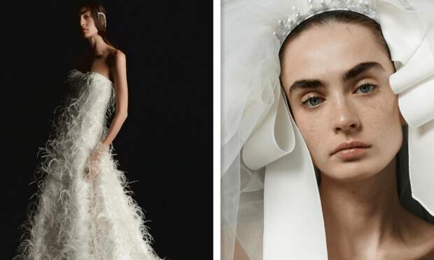 Шелк цвета крем-брюле и сверкающие пайетки: свадебная коллекция Valentin Yudashkin 2026