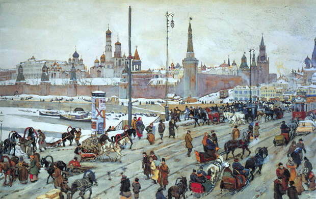 1911 Москворецкий мост. Старая Москва.