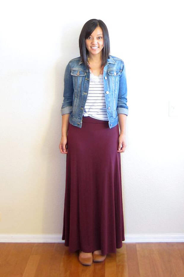 how to wear a maxi skirt
