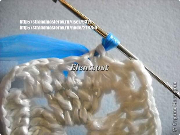 Гардероб Мастер-класс Вязание Вязание крючком Вязаная сумка из квадратов Материал бросовый Полиэтилен фото 31