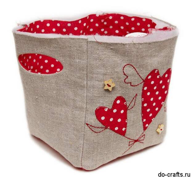 Корзина своими руками из ткани 36
