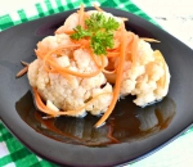 Капуста цветная по-корейски (быстрый способ)