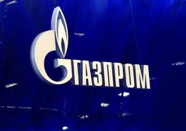 The logo of Gazprom company is seen at the St. Petersburg International Economic Forum (SPIEF) in Saint Petersburg, Russia, June 2, 2021. REUTERS/Evgenia Novozhenina 