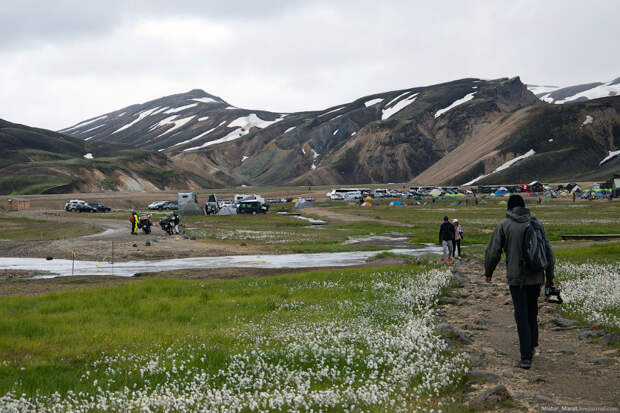 Путь к долине Landmannalaugar в Исландии