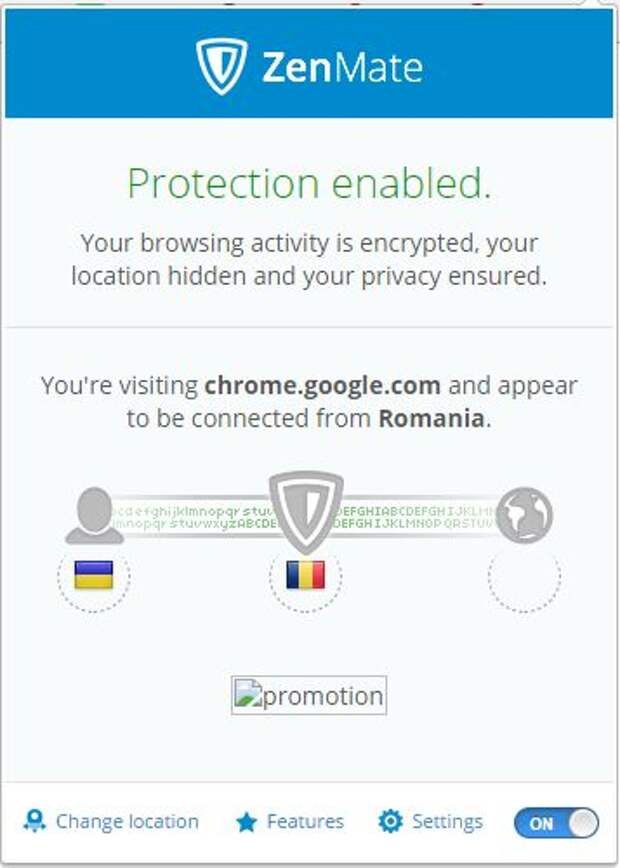 Protection enabled. ZENMATE 5. ZENMATE screenshot. ZENMATE реферальный код. Браузинг.
