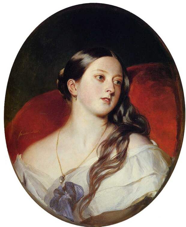Франц Винтельхальтер. Портрет королевы Виктории, 1843