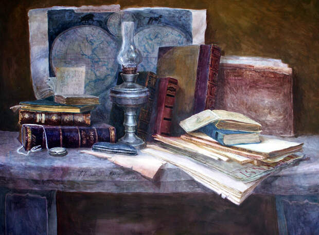 Книги и карта