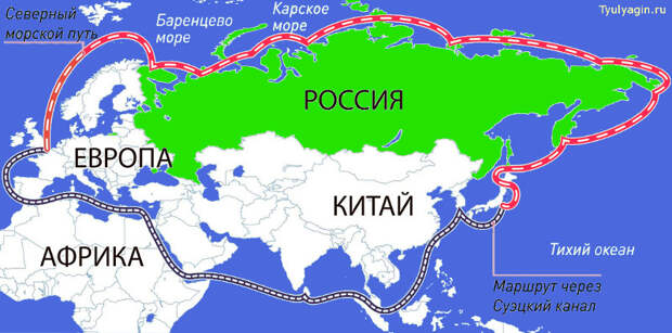 Северный морской путь (СМП) стал долгожданной альтернативой Суэцкому каналу