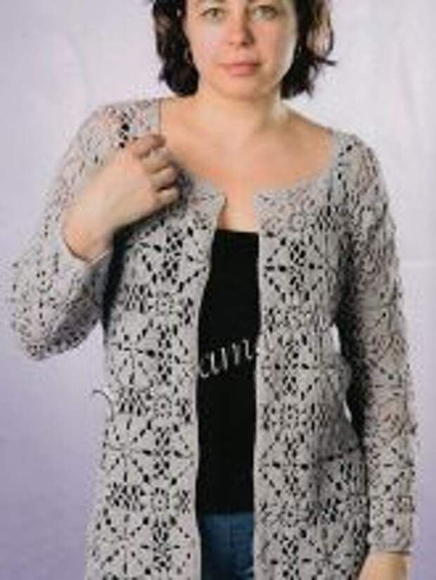 Вязаный крючком кардиган схемы