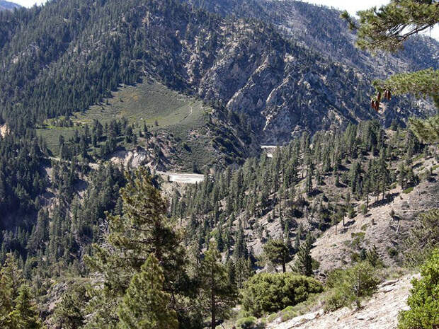 Та самая дорога в горах Калифорнии. Фото сделано в июле 2010: https://commons.wikimedia.org/wiki/File:Islip-saddle.jpg
