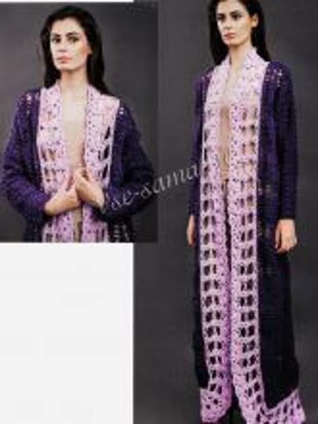 Вязаный крючком кардиган схемы