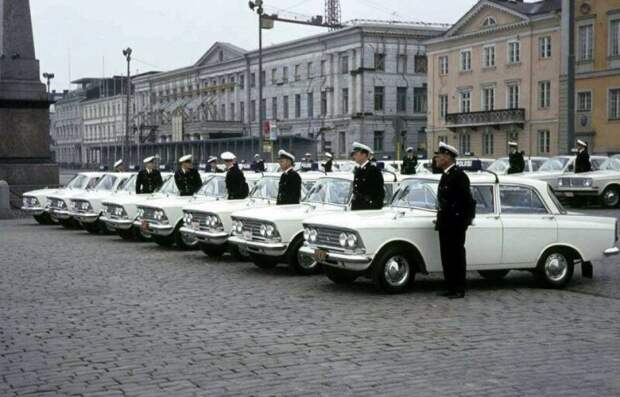 Автомобили Москвич-408 для полиции города Хельсинки, Финляндии 1965 год история, ретро, фото