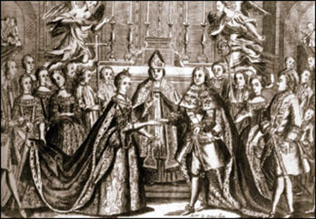 Свадебная церемония Людовика  XVI и Марии Антуанетты.