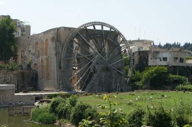 Водяные мельницы в городе Хама. Сирия