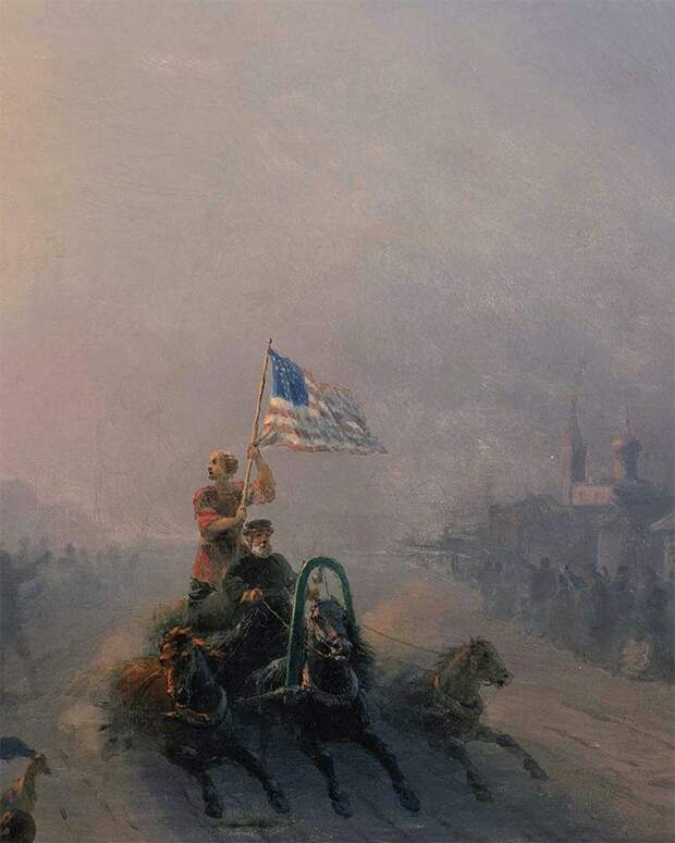 Запрещенная картина Айвазовского, почему крестьянин размахивает американским флагом?
