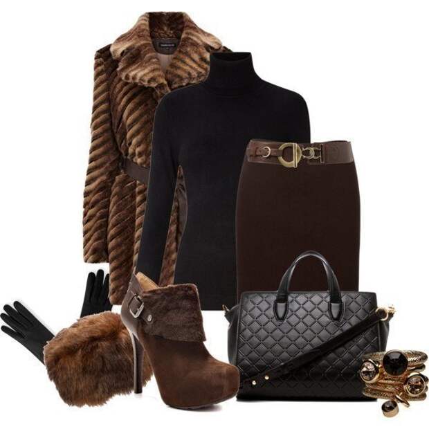 Сочетание черного и коричневого в одежде. Зимний гардероб. Сочетание черного и коричневого в одежде для женщин. Коричневый с черным в одежде сочетается. Сочетание черного и коричневого в одежде.