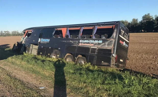 В Ульяновской области опрокинулся пассажирский автобус с детьми