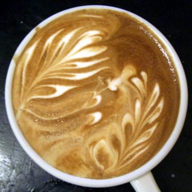 Рисунки на кофе, как это делается, интересное в картинках.