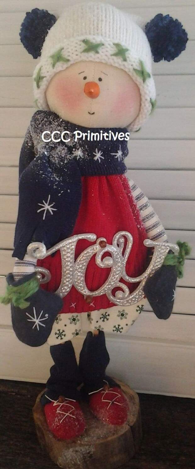 Handmade David Primitive Snowman by CCCPrimitives on Etsy, $32.00