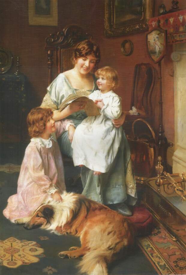 Дети и животные в живописи, фото № 19