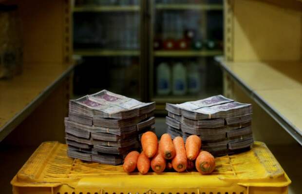 Наглядный пример стоимости продуктов в старой валюте Венесуэлы Наглядный пример стоимости продуктов в старой валюте Венесуэлы