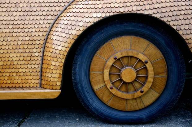 Volkswagen жук 1972 года из дерева (3)
