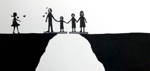 Этот печальный комикс показывает, что развод делает с семьей картинки, комикс, люди. дети, отношение, развод, семья, художник