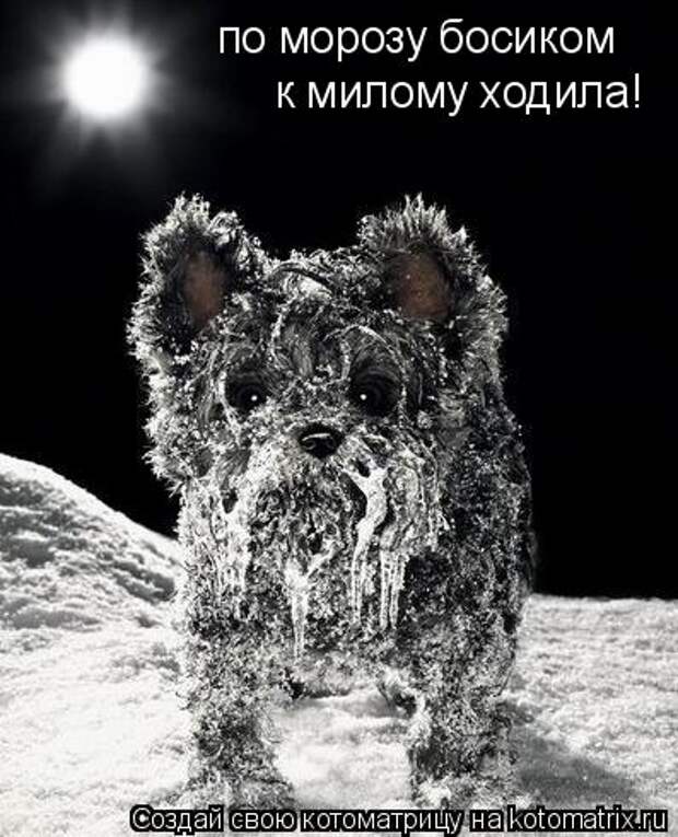 по морозу босиком к милому ходила!