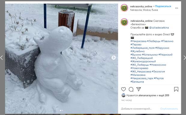 Фото дня: муми-тролль отдыхает в Некрасовке