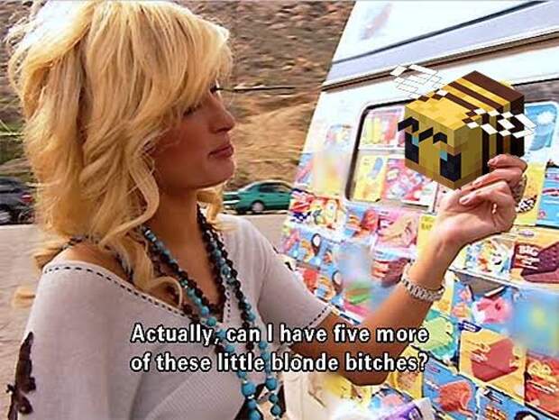 Пчелы в Майнкрафте - мемы и арты про пчел из Майнкрафта