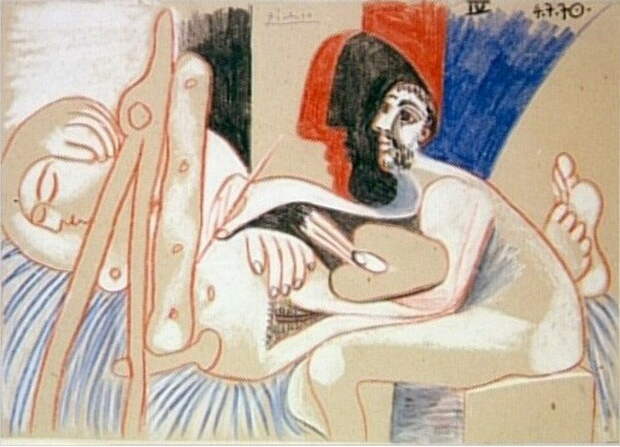 Пабло Пикассо. Художник и его модель 7. 1970 год