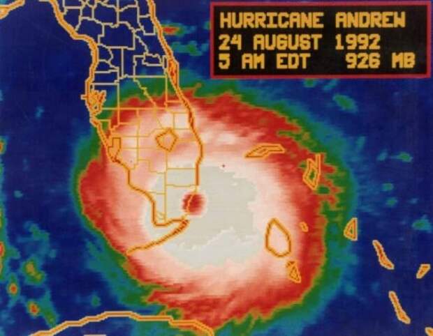 Снимок урагана Эндрю