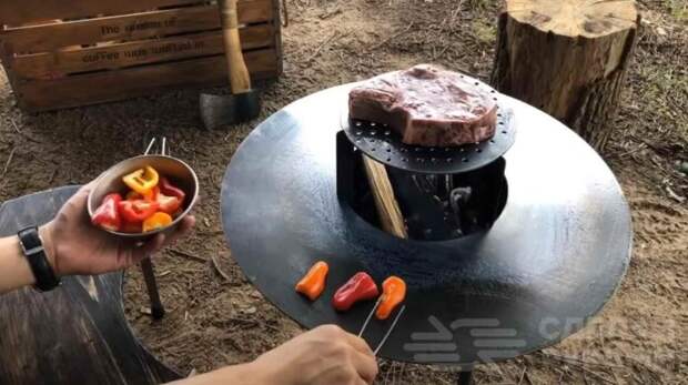 Разборная печь-гриль для отдыха на свежем воздухе