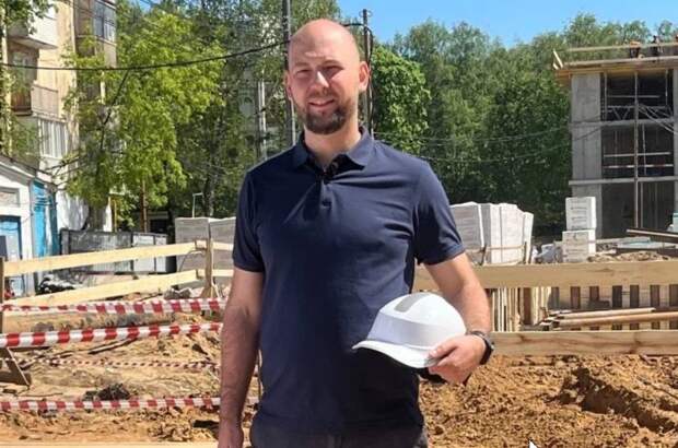 Максим Руднев проверил ход строительства дома по программе реновации в Кузьминках Автор фото: Григорий Беликов