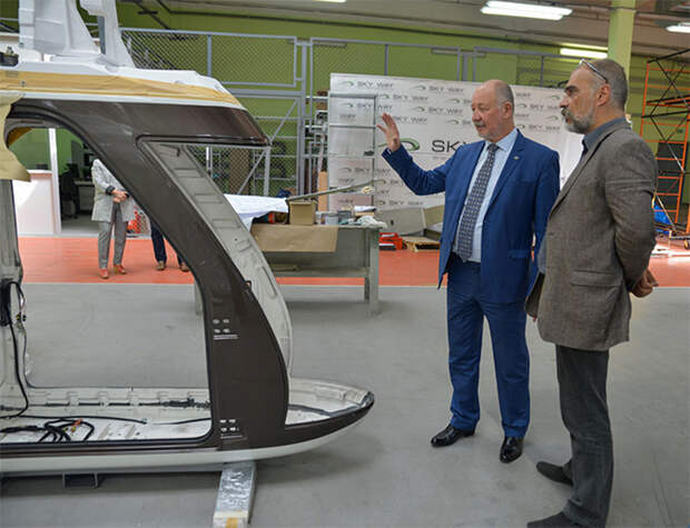 Александр Синкевич и генеральный конструктор, автор SkyWay Анатолий Юницкий