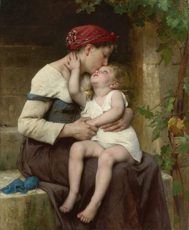 Мать с ребенком (Mother with Child). (1894). Автор: Leon Bazile Perrault. Мать с ребенком (Mother with Child). (1894). Автор: Leon Bazile Perrault.