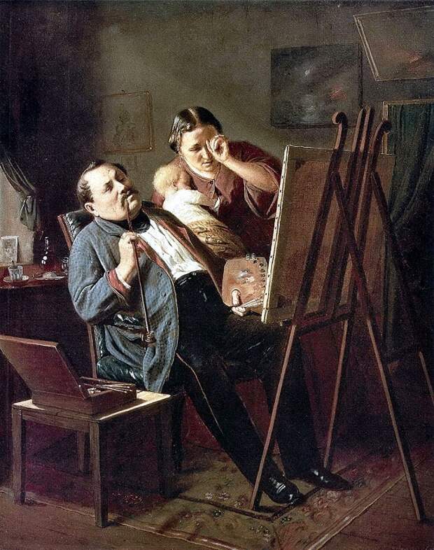 Дилетант. (1862). Автор: В.Перов.