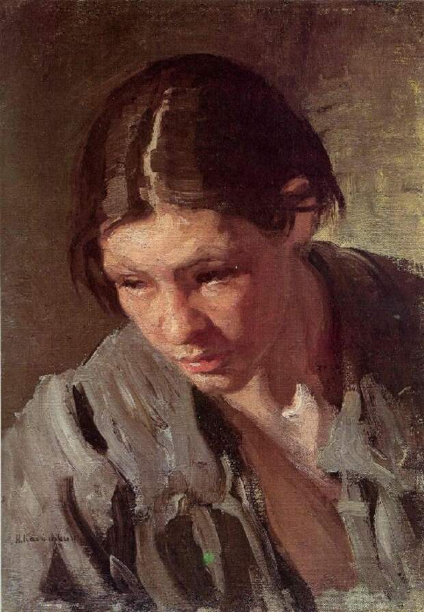 «Торфянка». Этюд.(1901 год). Автор: Николай Касаткин.